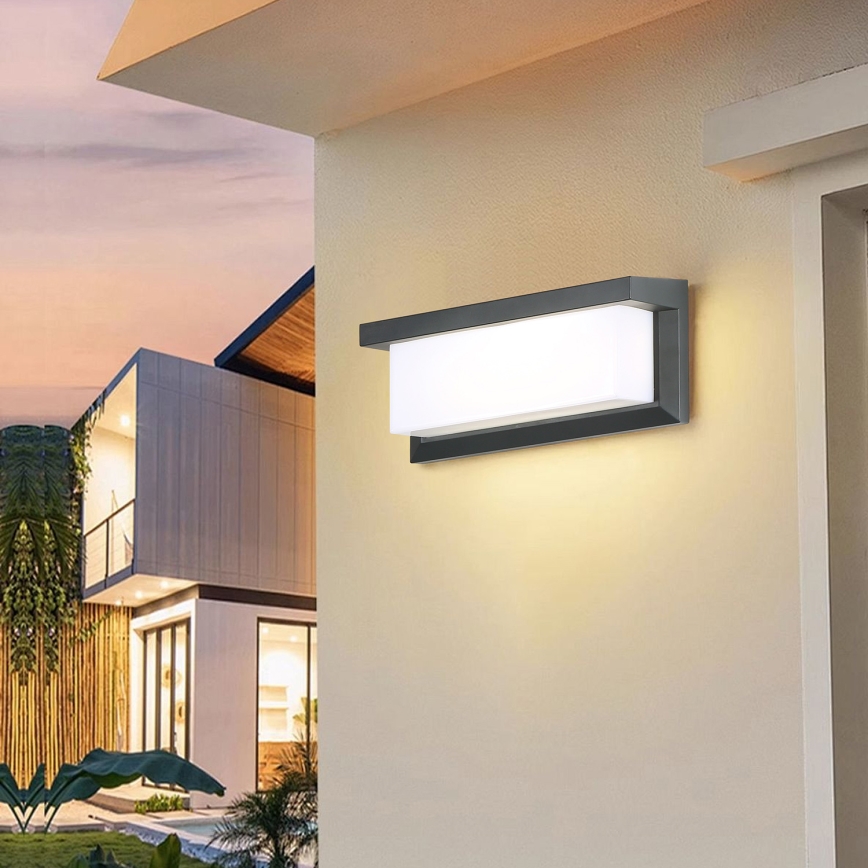 Brilagi - Aplique de parede exterior LED dimerizável BRICKY 1xE27/6W/230V 2700–6500K IP54 antracite