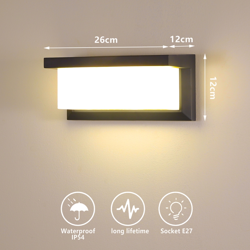 Brilagi - Aplique de parede exterior LED dimerizável BRICKY 1xE27/6W/230V 2700–6500K IP54 antracite