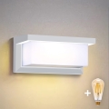 Brilagi - Aplique de parede exterior LED dimerizável BRICKY 1xE27/6W/230V 2700-6500K IP54 branco