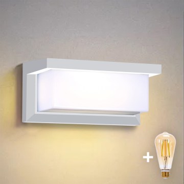 Brilagi - Aplique de parede exterior LED dimerizável BRICKY 1xE27/6W/230V 2700-6500K IP54 branco