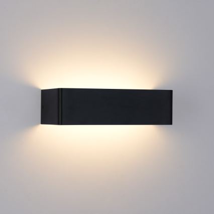 Brilagi - Aplique de parede exterior LED DONNANI LED/12W/230V 30 cm preto IP44