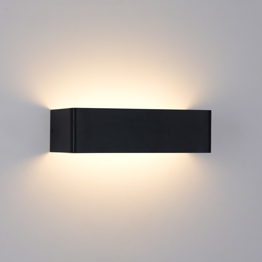 Brilagi - Aplique de parede exterior LED DONNANI LED/12W/230V 30 cm preto IP44