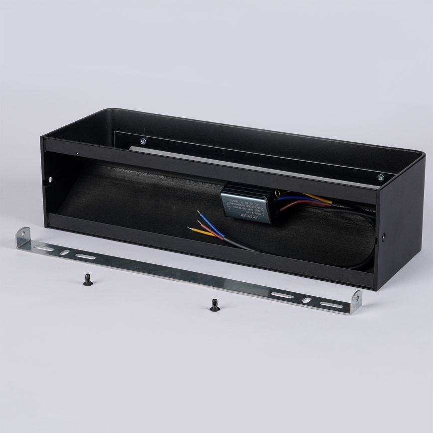 Brilagi - Aplique de parede exterior LED DONNANI LED/12W/230V 30 cm preto IP44