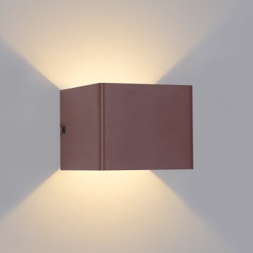 Brilagi - Aplique de parede exterior LED DONNANI LED/5W/230V 10 cm castanho IP44