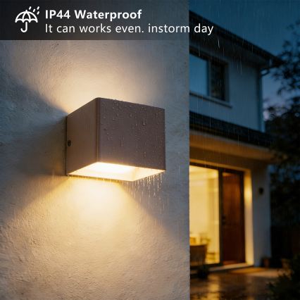 Brilagi - Aplique de parede exterior LED DONNANI LED/5W/230V 10 cm castanho IP44
