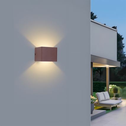 Brilagi - Aplique de parede exterior LED DONNANI LED/5W/230V 10 cm castanho IP44