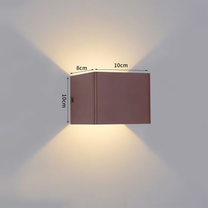 Brilagi - Aplique de parede exterior LED DONNANI LED/5W/230V 10 cm castanho IP44