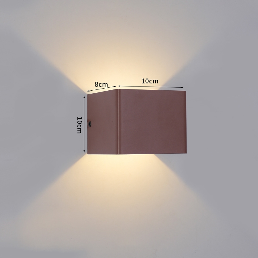 Brilagi - Aplique de parede exterior LED DONNANI LED/5W/230V 10 cm castanho IP44