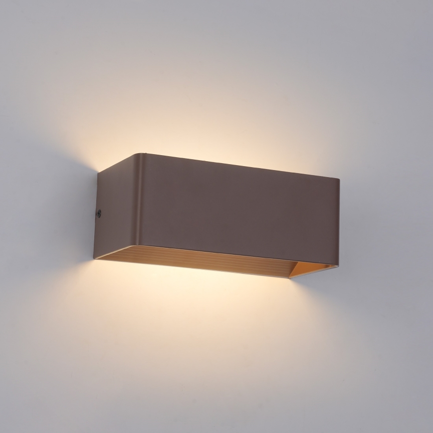 Brilagi - Aplique de Parede Exterior LED DONNANI LED/7W/230V 20 cm castanho IP44