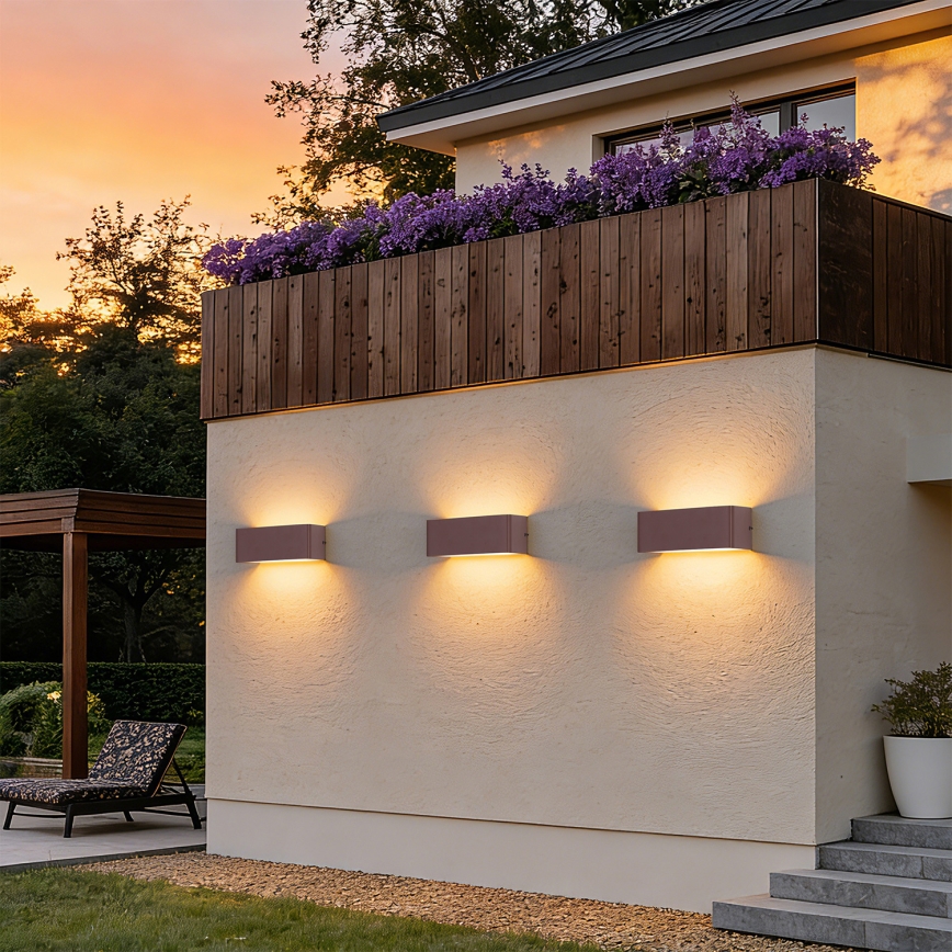 Brilagi - Aplique de Parede Exterior LED DONNANI LED/7W/230V 20 cm castanho IP44