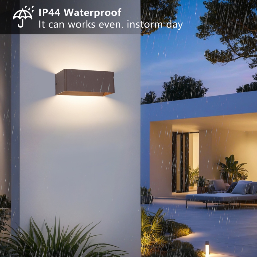 Brilagi - Aplique de Parede Exterior LED DONNANI LED/7W/230V 20 cm castanho IP44