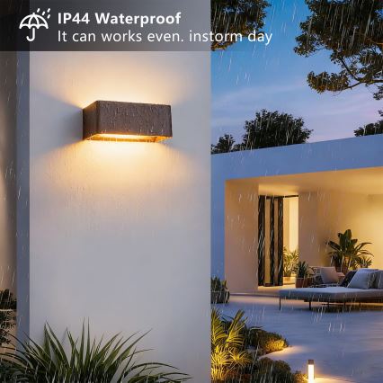 Brilagi - Aplique de Parede Exterior LED DONNANI LED/7W/230V 20 cm castanho IP44