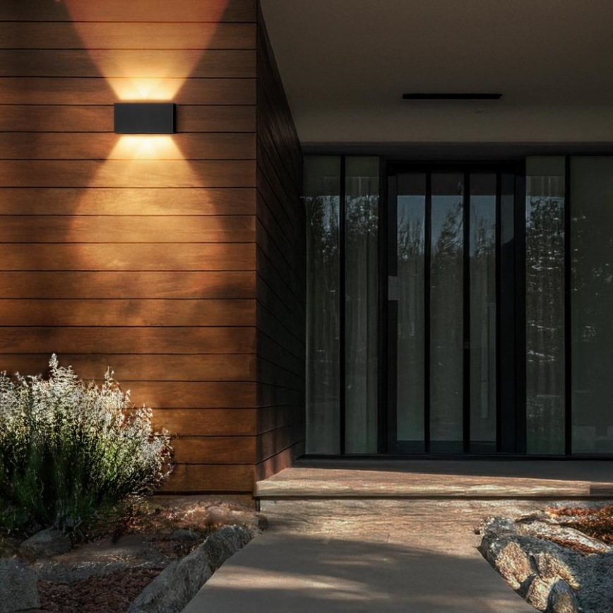 Brilagi - Aplique de parede exterior LED DOUBLE CUBE LED/12W/230V antracite IP65