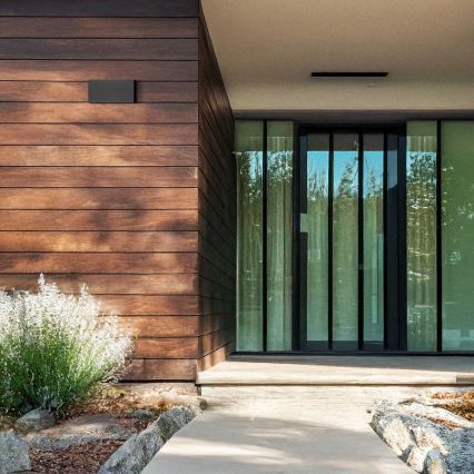 Brilagi - Aplique de parede exterior LED DOUBLE CUBE LED/12W/230V antracite IP65