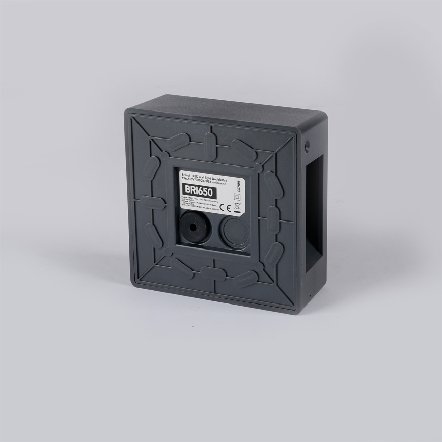 Brilagi - Aplique de parede exterior LED DOUBLERAY LED/6W/230V antracite IP54