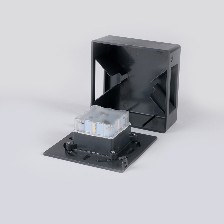 Brilagi - Aplique de parede exterior LED DOUBLERAY LED/6W/230V antracite IP54