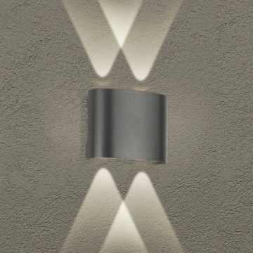 Brilagi - Aplique de parede exterior LED FLAREBOX LED/4W/230V antracite IP65