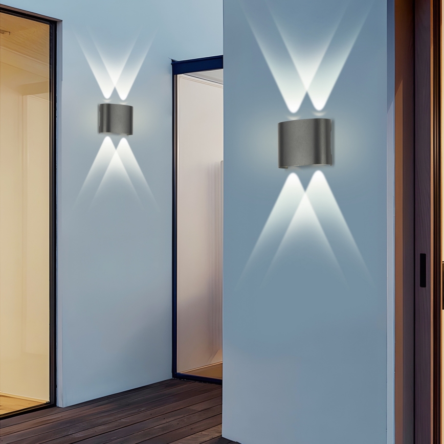 Brilagi - Aplique de parede exterior LED FLAREBOX LED/4W/230V antracite IP65