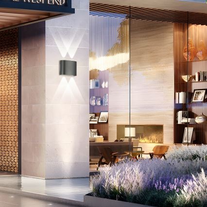 Brilagi - Aplique de parede exterior LED FLAREBOX LED/4W/230V antracite IP65