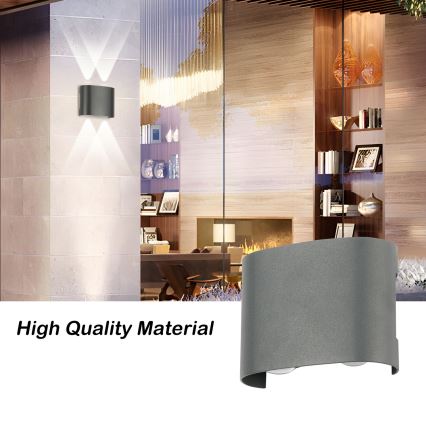 Brilagi - Aplique de parede exterior LED FLAREBOX LED/4W/230V antracite IP65