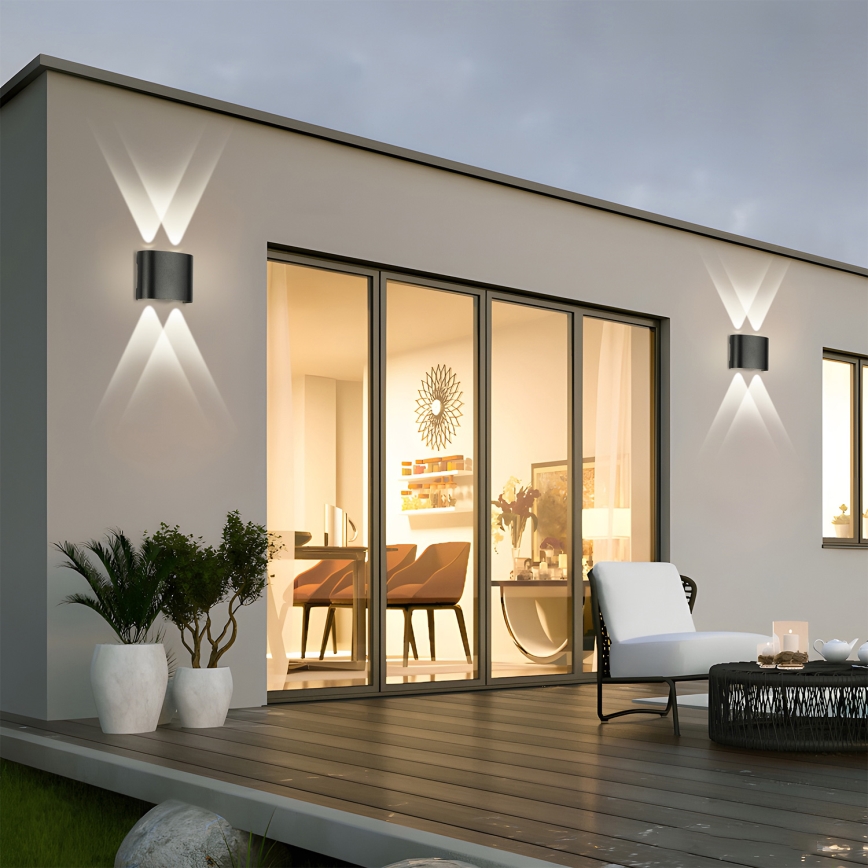 Brilagi - Aplique de parede exterior LED FLAREBOX LED/4W/230V preto IP65