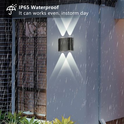 Brilagi - Aplique de parede exterior LED FLAREBOX LED/4W/230V preto IP65