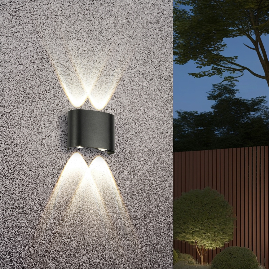 Brilagi - Aplique de parede exterior LED FLAREBOX LED/4W/230V preto IP65