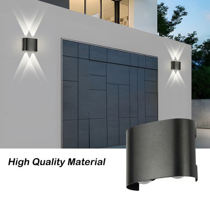 Brilagi - Aplique de parede exterior LED FLAREBOX LED/4W/230V preto IP65