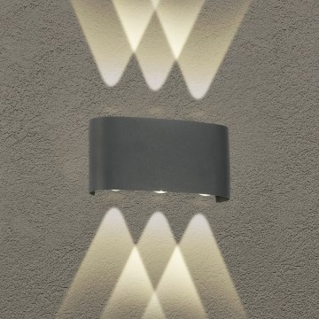 Brilagi - Aplique de parede exterior LED FLAREBOX LED/6W/230V antracite IP65