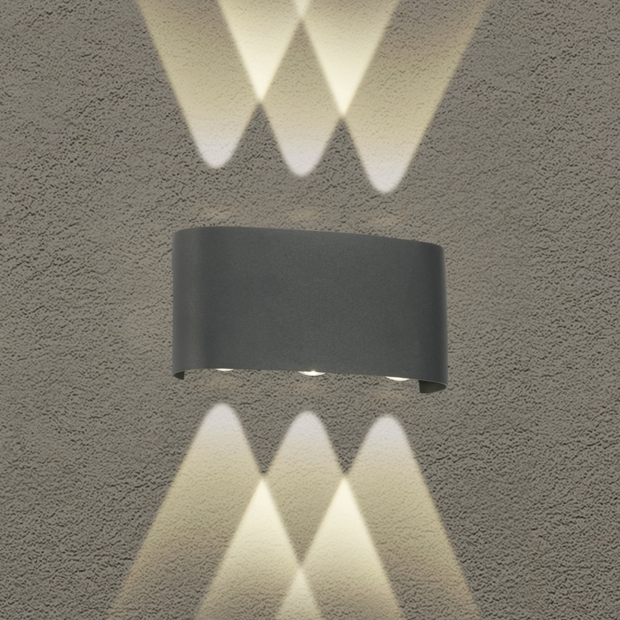 Brilagi - Aplique de parede exterior LED FLAREBOX LED/6W/230V antracite IP65