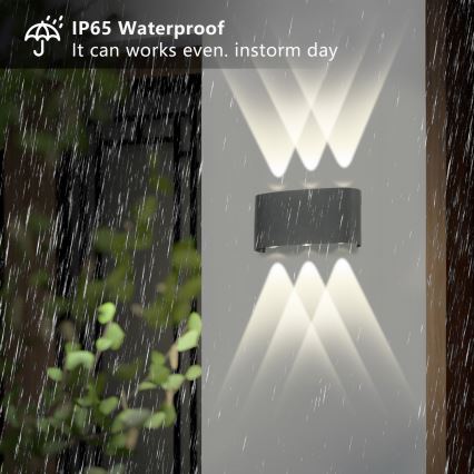 Brilagi - Aplique de parede exterior LED FLAREBOX LED/6W/230V antracite IP65