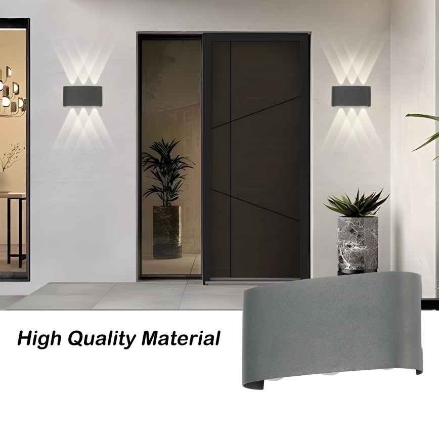 Brilagi - Aplique de parede exterior LED FLAREBOX LED/6W/230V antracite IP65