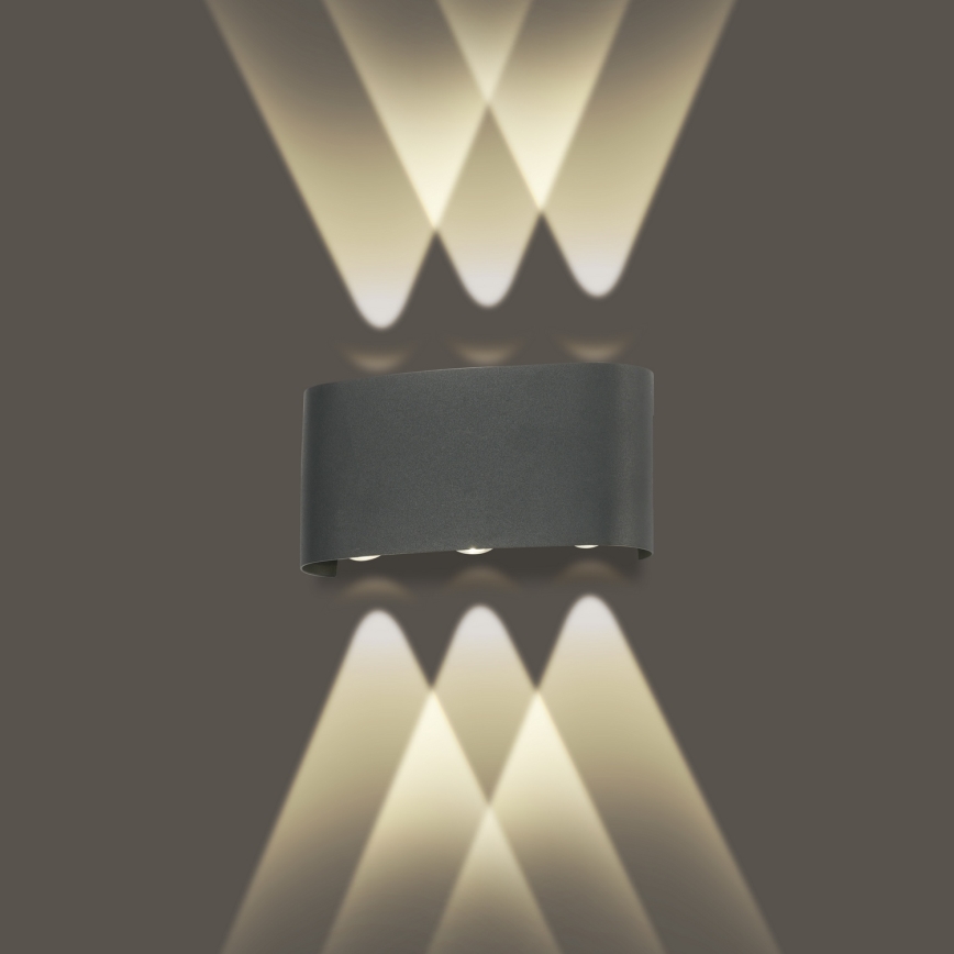 Brilagi - Aplique de parede exterior LED FLAREBOX LED/6W/230V antracite IP65