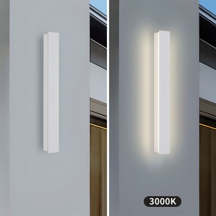Brilagi - Aplique de parede para exterior LINEAR LED/12W/230V 3000K IP65 50 cm branco CRI 90