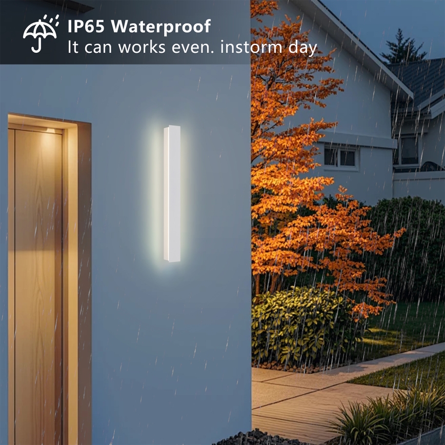 Brilagi - Aplique de parede para exterior LINEAR LED/12W/230V 3000K IP65 50 cm branco CRI 90