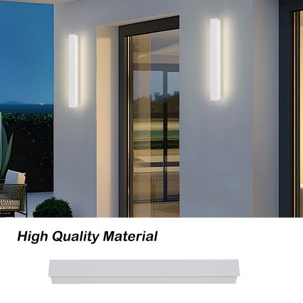 Brilagi - Aplique de parede para exterior LINEAR LED/12W/230V 3000K IP65 50 cm branco CRI 90