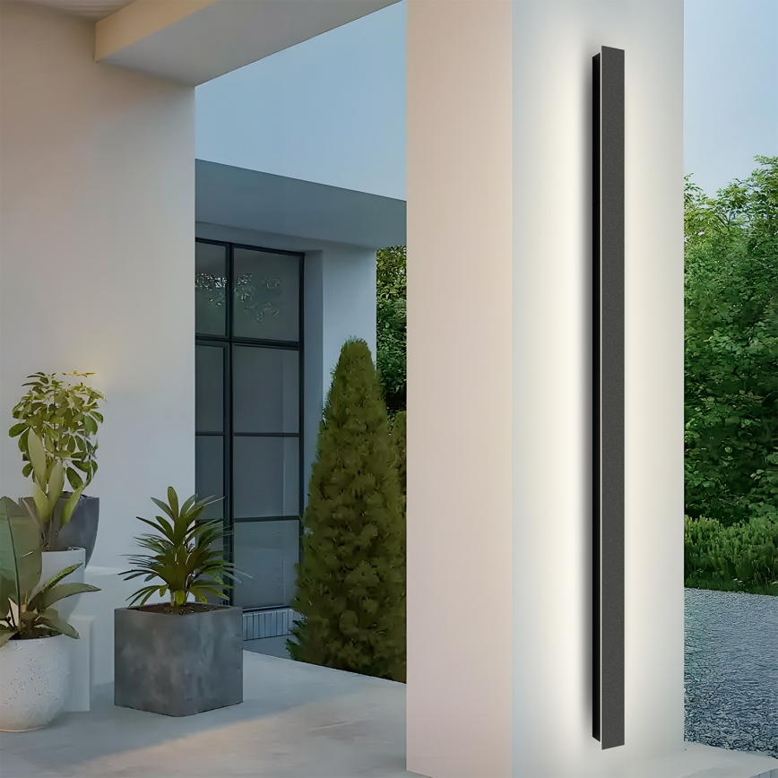 Brilagi - Arandela LED de exterior LINEAR LED/32W/230V 4000K IP65 140 cm preto CRI 90