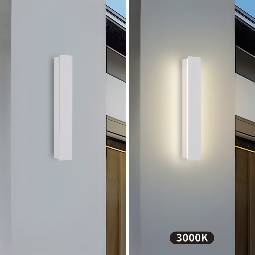Brilagi - Aplique de parede LED para exterior LINEAR LED/8W/230V 3000K IP65 30 cm branco CRI 90