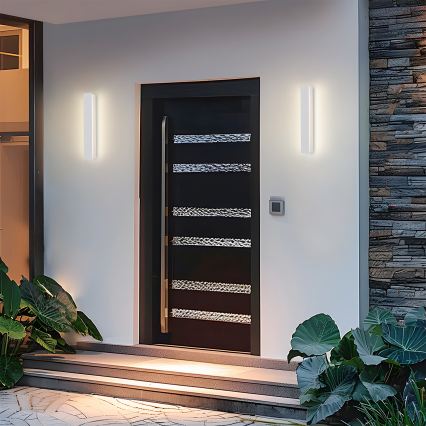 Brilagi - Aplique de parede LED para exterior LINEAR LED/8W/230V 3000K IP65 30 cm branco CRI 90