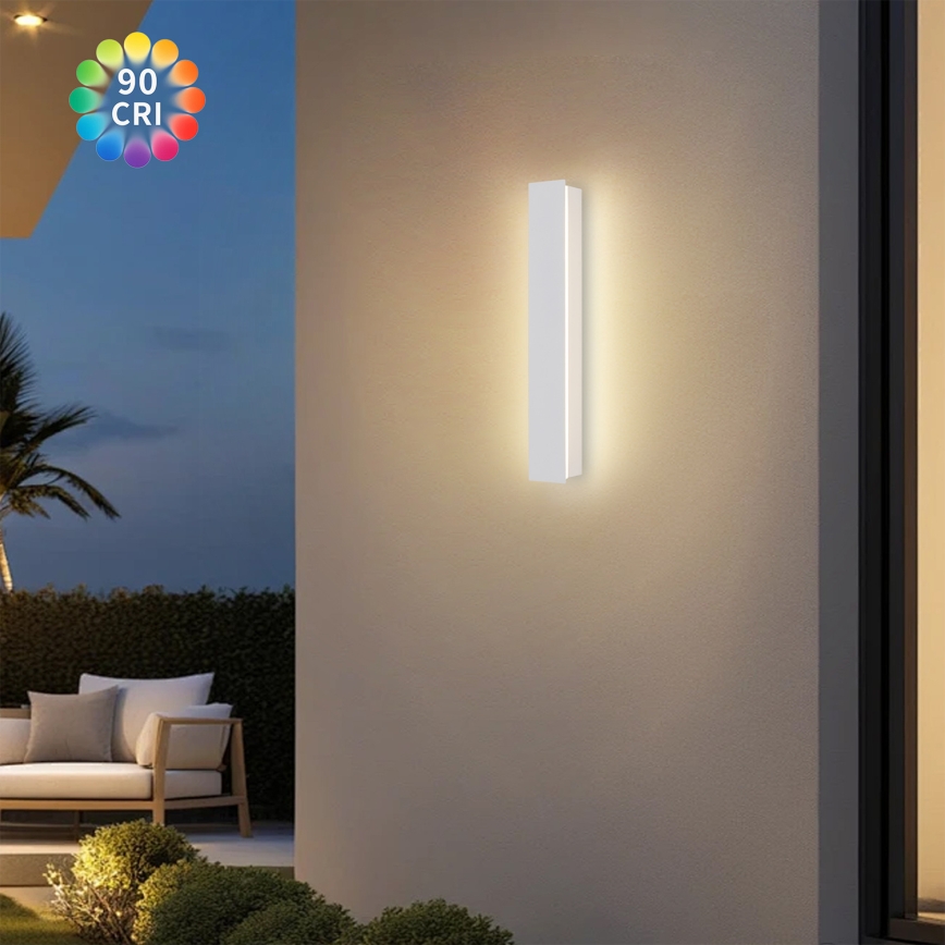 Brilagi - Aplique de parede LED para exterior LINEAR LED/8W/230V 3000K IP65 30 cm branco CRI 90