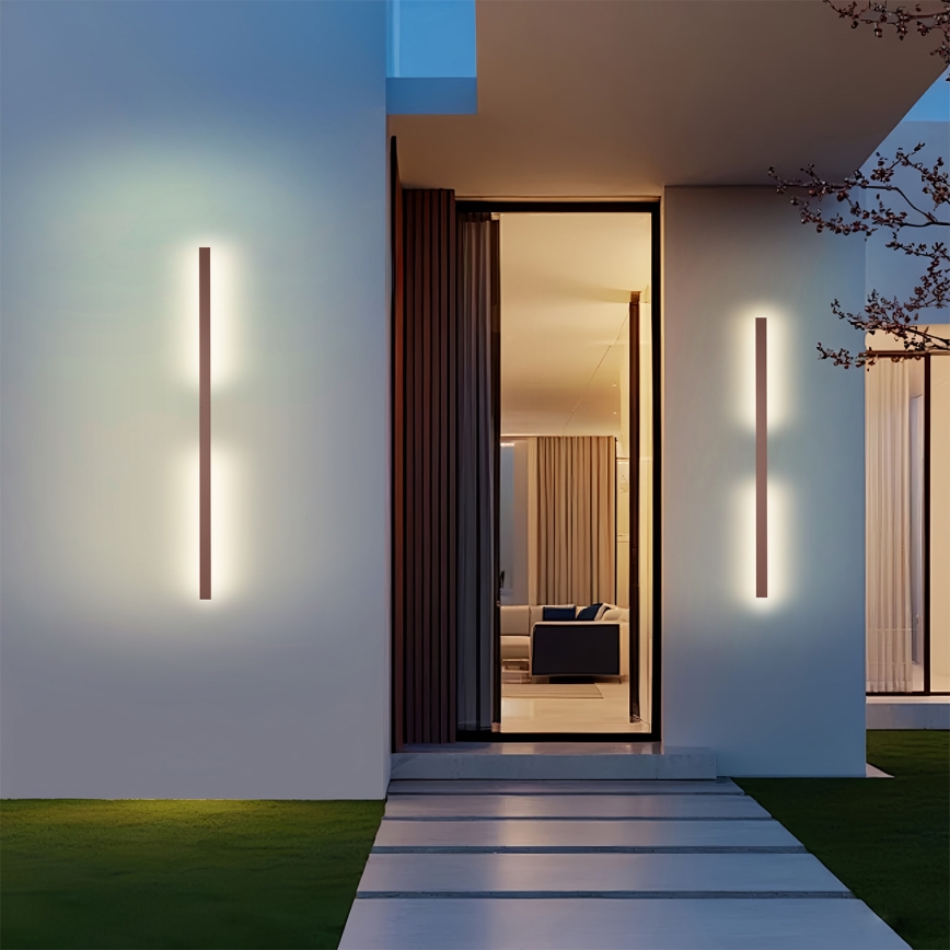 Brilagi - Aplique de parede LED para exterior LUNA LED/24W/230V 3000K IP65 100 cm castanho IRC 90