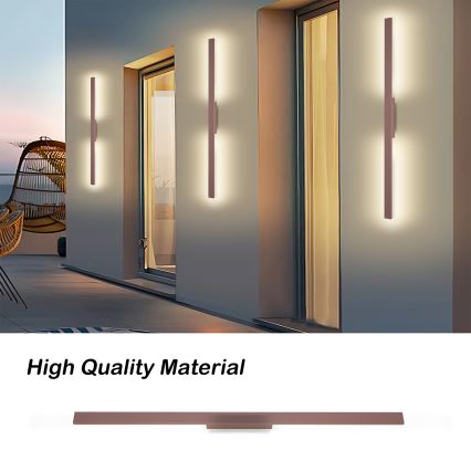 Brilagi - Aplique de parede LED para exterior LUNA LED/24W/230V 3000K IP65 100 cm castanho IRC 90