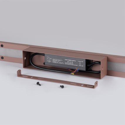 Brilagi - Aplique de parede para exterior LUNA LED/30W/230V 3000K IP65 150 cm castanho CRI 90