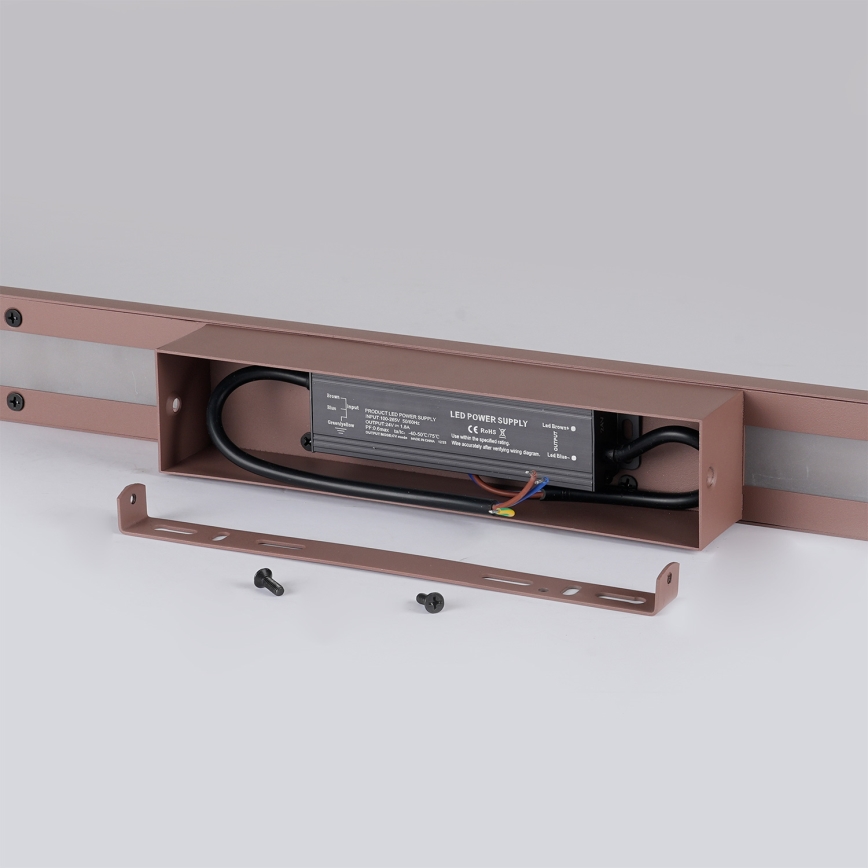 Brilagi - Aplique de parede para exterior LUNA LED/30W/230V 3000K IP65 150 cm castanho CRI 90