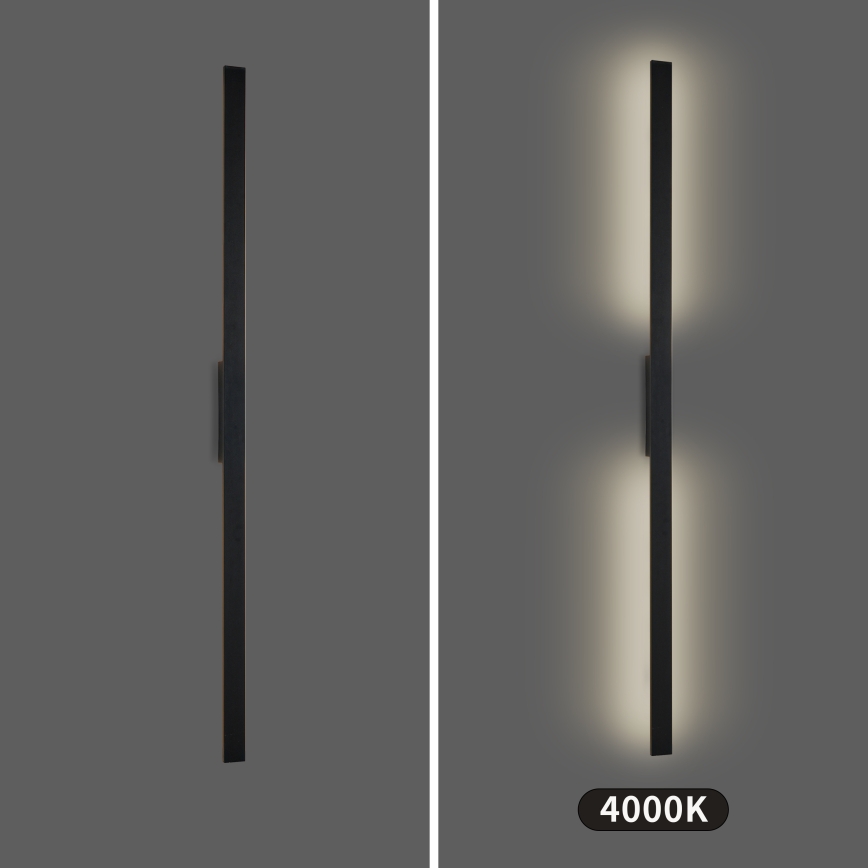 Brilagi - Aplique de parede exterior LUNA LED/30W/230V 4000K IP65 150 cm preto CRI 90