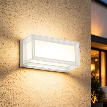 Brilagi - Aplique de parede exterior LED PARKER, 12W, 230V, branco, IP44