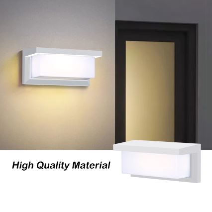 Brilagi - Aplique de parede exterior LED dimerizável BRICKY 1xE27/6W/230V 2700-6500K IP54 branco