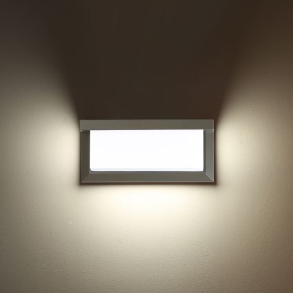 Brilagi - Aplique de parede exterior LED regulável BRICKY 1xE27/6W/230V 2700-6500K IP54 cinzento