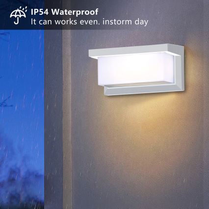 Brilagi - LED RGBW dimerizável aplique de parede para exterior BRICKY 1xE27/9W/230V 2700-6500K IP54 branco