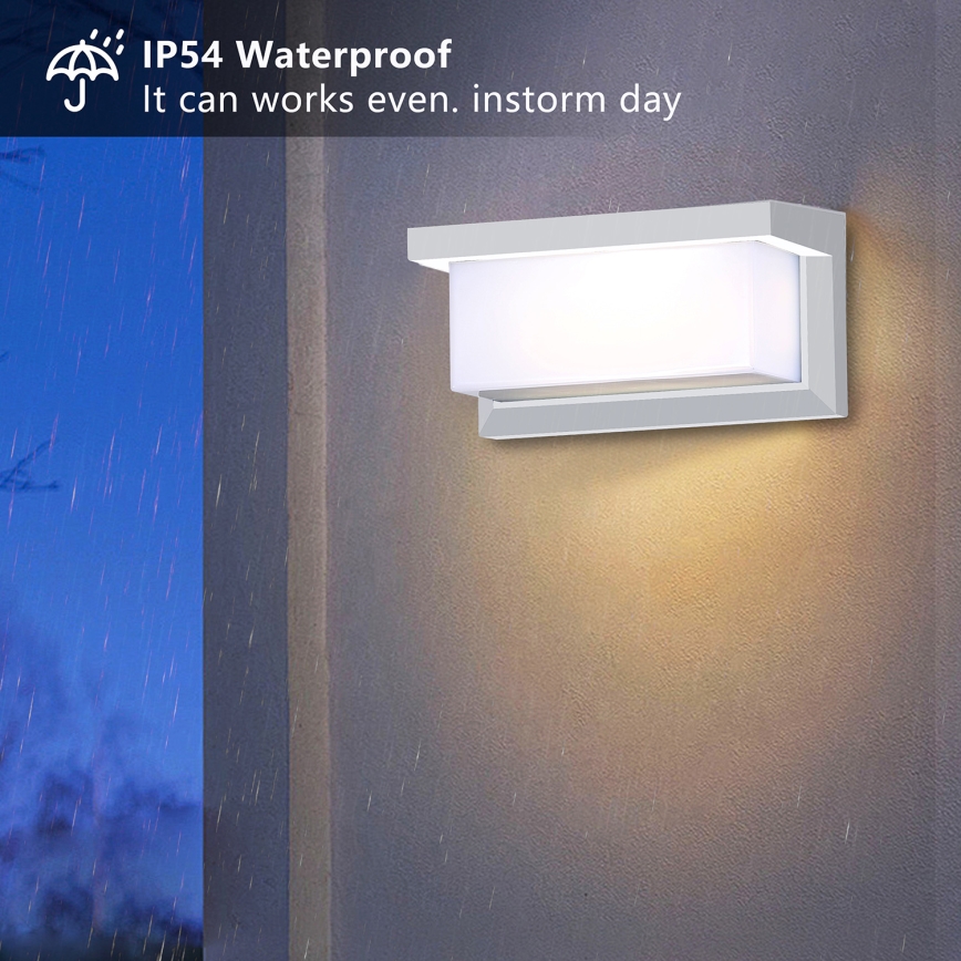Brilagi - LED RGBW dimerizável aplique de parede para exterior BRICKY 1xE27/9W/230V 2700-6500K IP54 branco